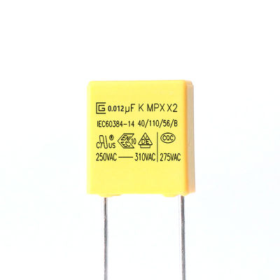 0.012UF MKP X2 Safety Capacitor คุณสมบัติการรักษาตัวเอง ความต้านทานฉนวนสูง