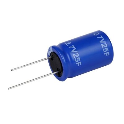 25F 2.7 Volt 500f Capacitor Long Cycle Life สำหรับสวิตชิ่ง / พาวเวอร์ซัพพลาย