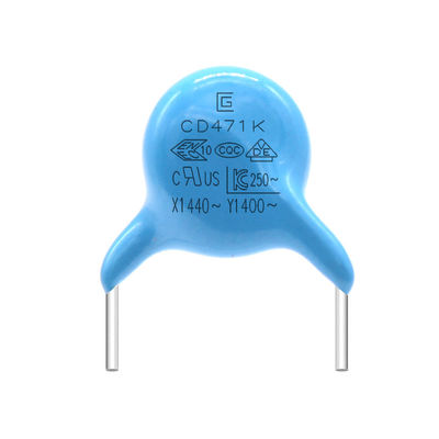 UL รับรอง 250VAC Y1 Safety471K/400V เครื่องปรับความแรง 2A-20A ปัจจุบันระดับ -40°C ~ 85°C อุณหภูมิการทํางาน