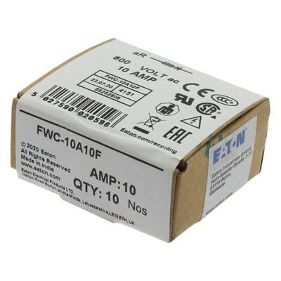 ความสามารถในการจักรยานและผลงานที่ดี Cramic Fuse Eaton Bussmann 10 X 38 มม Ferrule Fuse FWC-1A10F