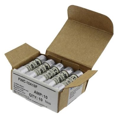 ความสามารถในการจักรยานและผลงานที่ดี Cramic Fuse Eaton Bussmann 10 X 38 มม Ferrule Fuse FWC-1A10F