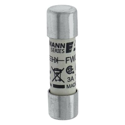 ความสามารถในการจักรยานที่ดีและผลงาน Cramic Fuse Eaton Bussmann 10 X 38 มม Ferrule Fuse FWC-3A10F