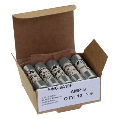 ความสามารถในการจักรยานที่ดีและผลงาน Cramic Fuse Eaton Bussmann 10 X 38 มม Ferrule Fuse FWC-8A10F