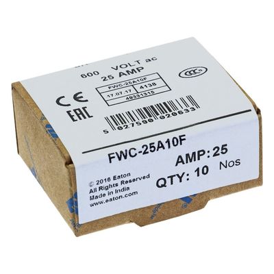 ความสามารถในการจักรยานที่ดีและผลงาน Cramic Fuse Eaton Bussmann 10 X 38 มม Ferrule Fuse FWC-25A10F