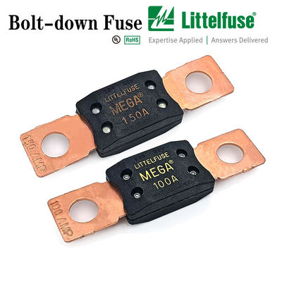 Littelfuse 200A MEGA Fuse, High Current Bolt Mount Automotive 200 Amp MEGA/AMG Fuse สําหรับรถยนต์, รถบรรทุก, รถก่อสร้าง, รถบัส, รถคาราวาน, เรือ