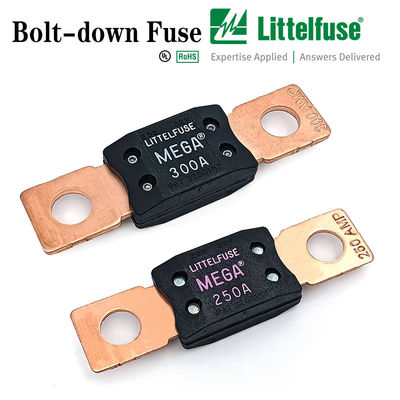 Littelfuse 200A MEGA Fuse, High Current Bolt Mount Automotive 200 Amp MEGA/AMG Fuse สําหรับรถยนต์, รถบรรทุก, รถก่อสร้าง, รถบัส, รถคาราวาน, เรือ