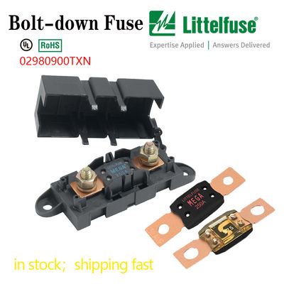 Littelfuse 200A MEGA Fuse, High Current Bolt Mount Automotive 200 Amp MEGA/AMG Fuse สําหรับรถยนต์, รถบรรทุก, รถก่อสร้าง, รถบัส, รถคาราวาน, เรือ